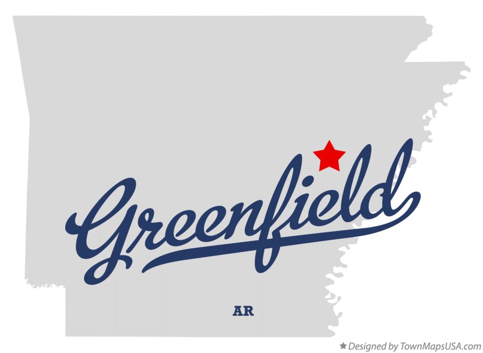 Map of Greenfield Arkansas AR