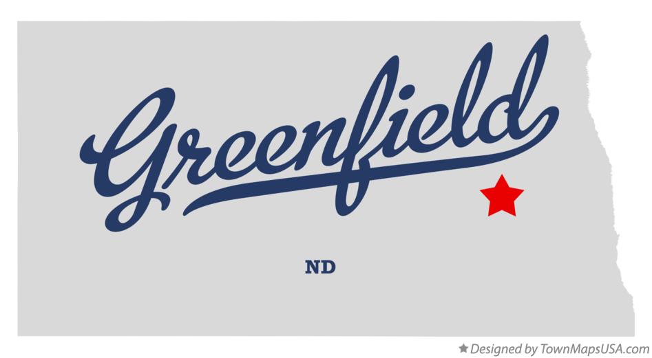 Map of Greenfield North Dakota ND