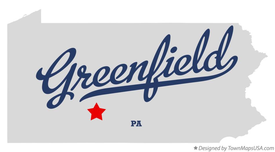 Map of Greenfield Pennsylvania PA