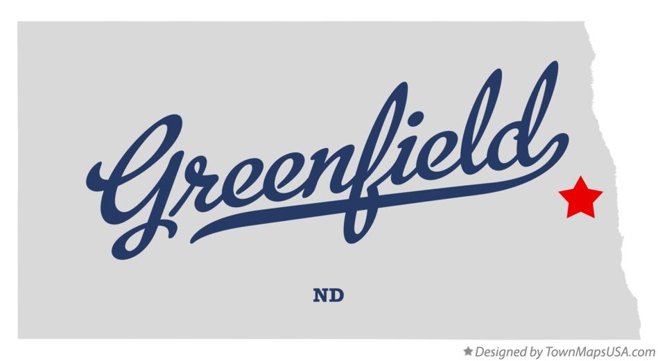 Map of Greenfield North Dakota ND