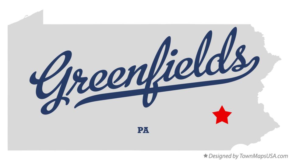 Map of Greenfields Pennsylvania PA