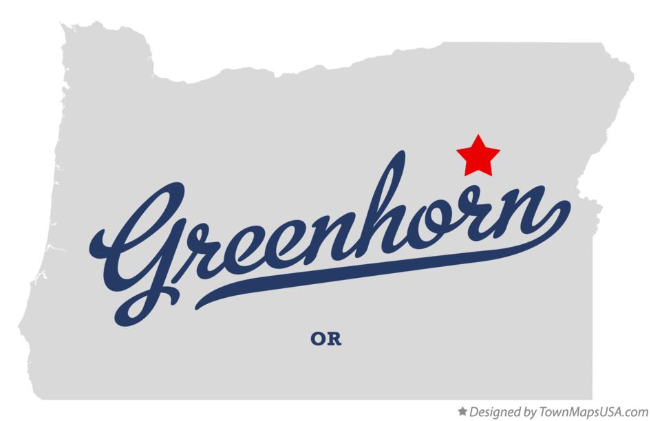 Map of Greenhorn Oregon OR