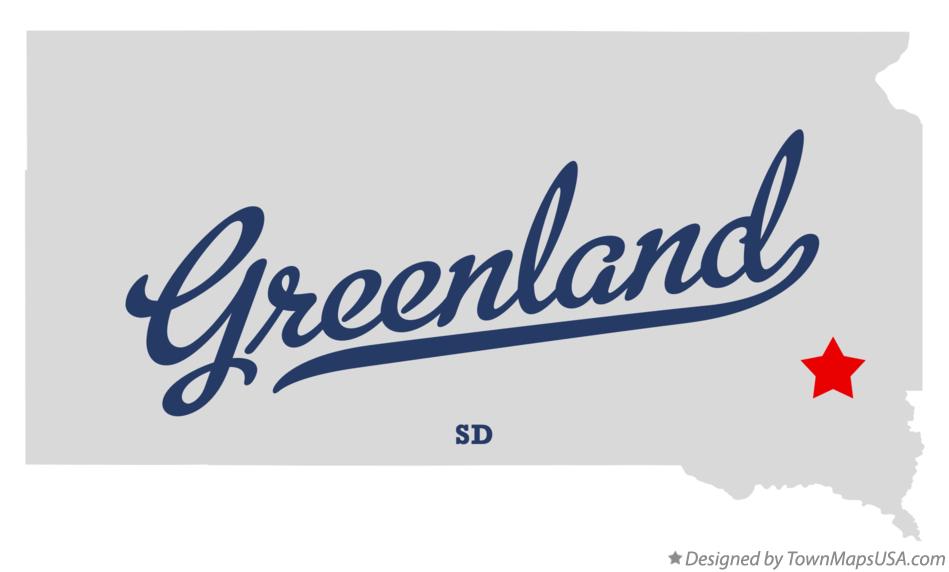 Map of Greenland South Dakota SD