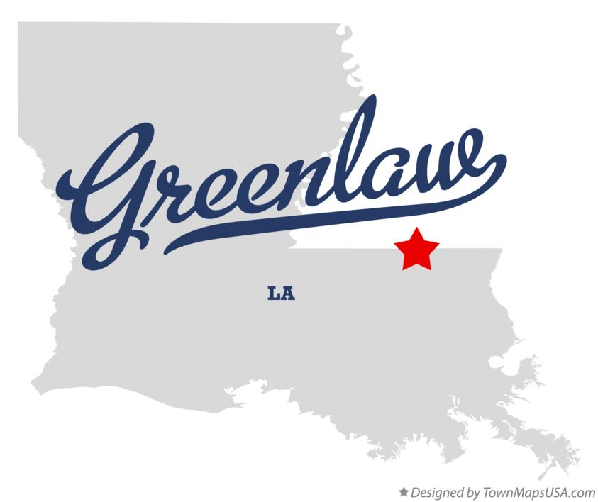 Map of Greenlaw Louisiana LA