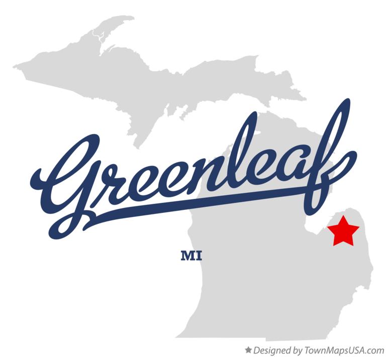 Map of Greenleaf Michigan MI