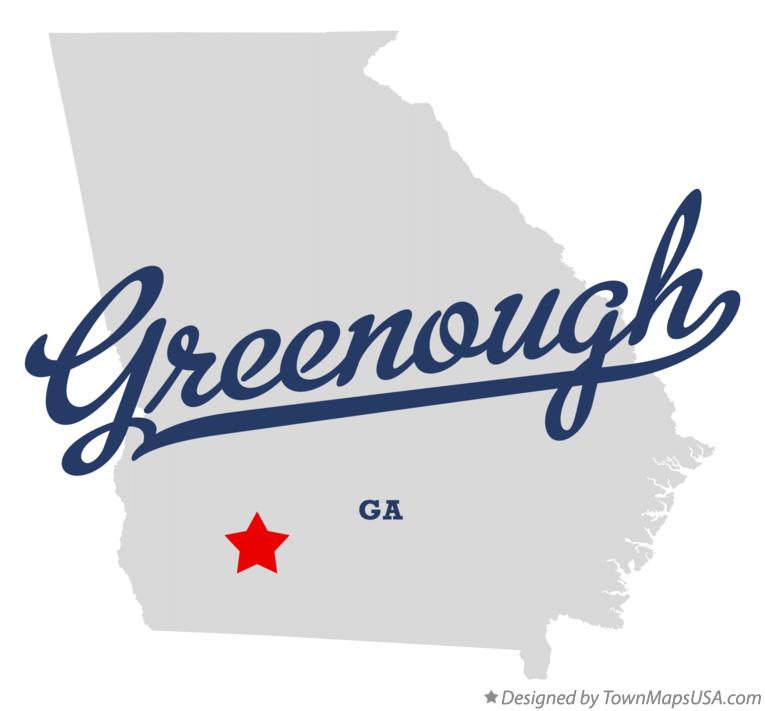 Map of Greenough Georgia GA