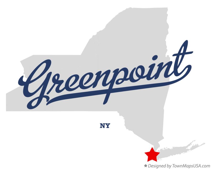 Map of Greenpoint New York NY
