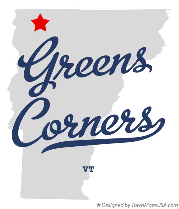 Map of Greens Corners Vermont VT