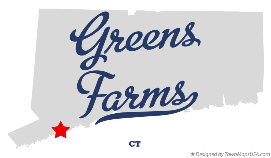 Map of Greens Farms Connecticut CT