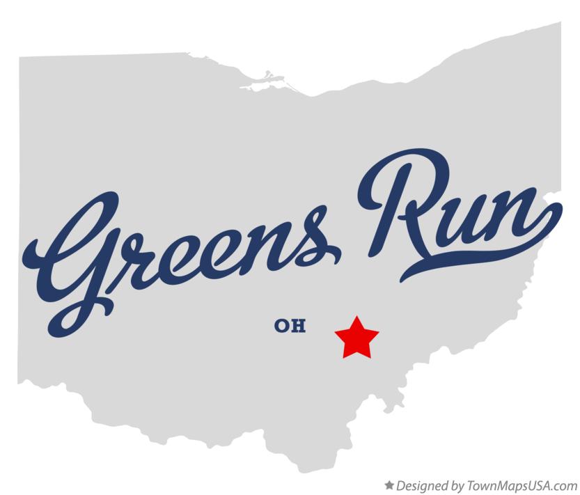Map of Greens Run Ohio OH