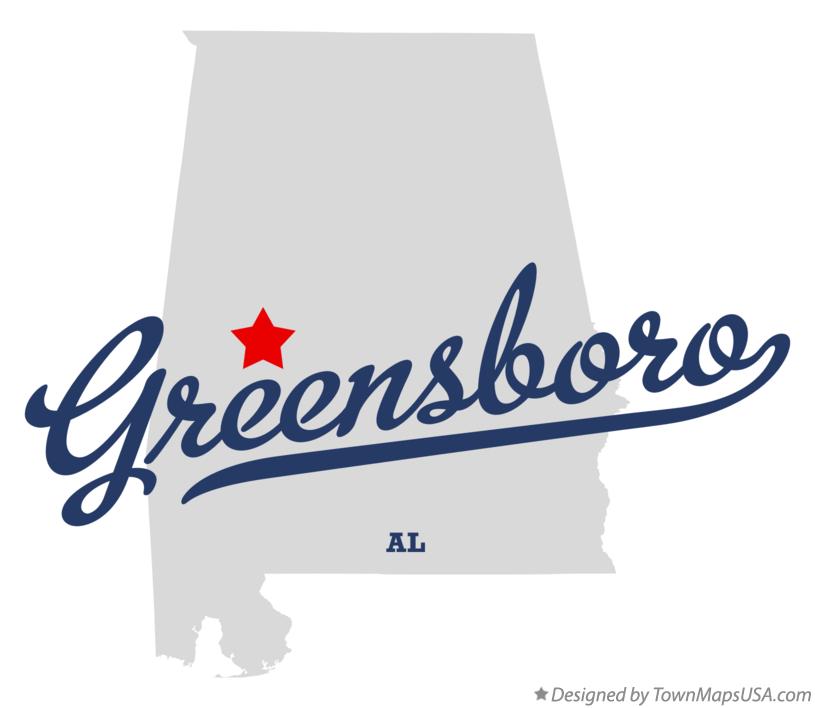 Map of Greensboro Alabama AL