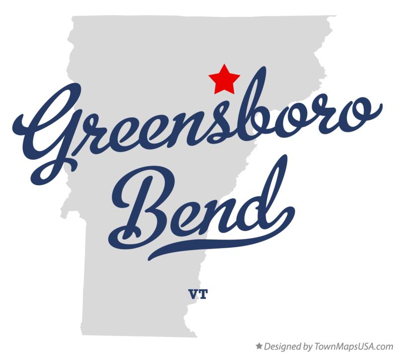 Map of Greensboro Bend Vermont VT