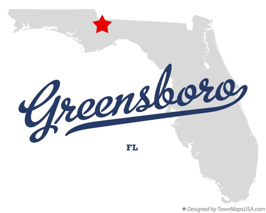Map of Greensboro Florida FL