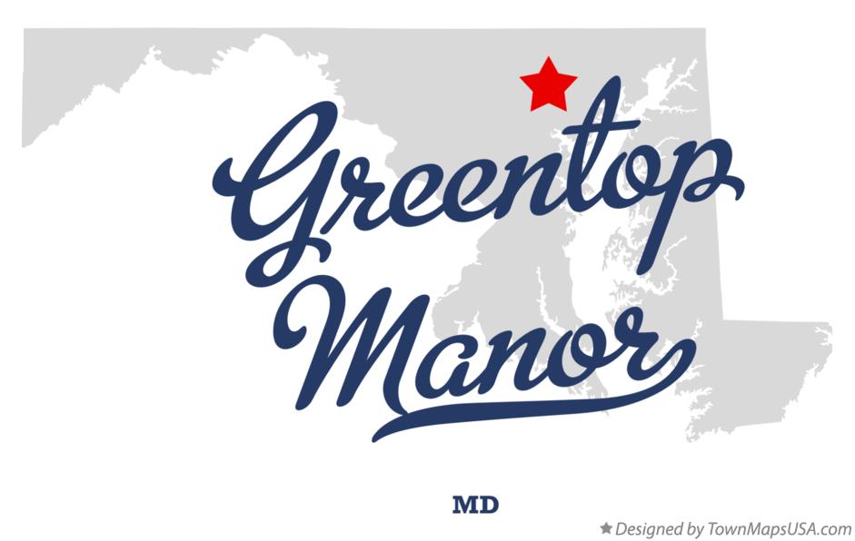 Map of Greentop Manor Maryland MD