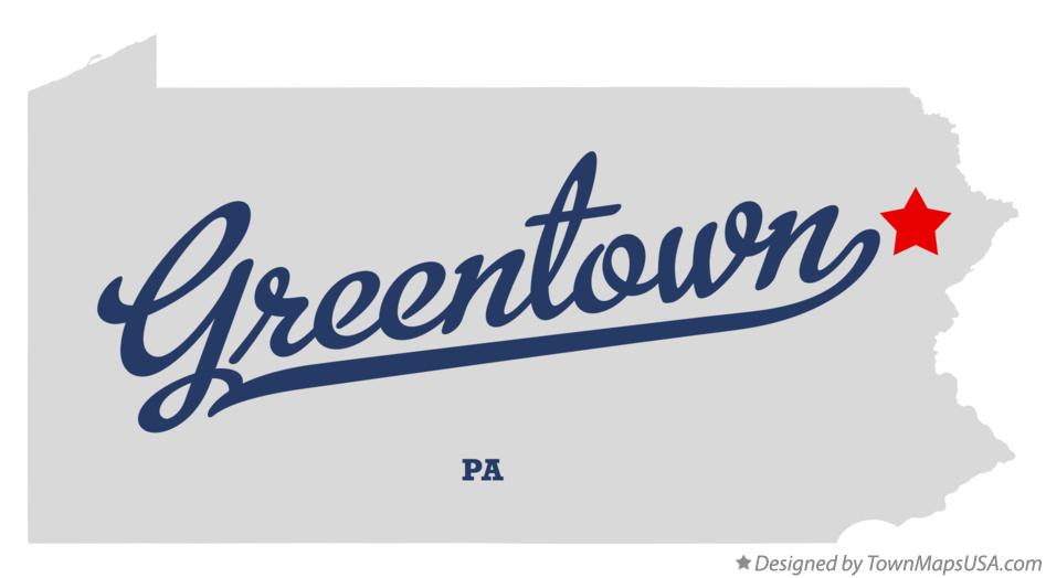 Map of Greentown Pennsylvania PA
