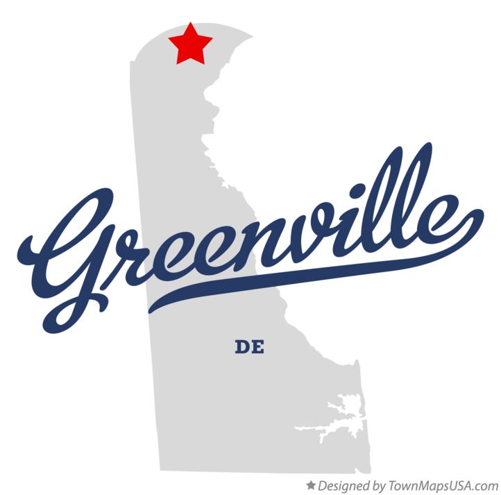 Map of Greenville Delaware DE