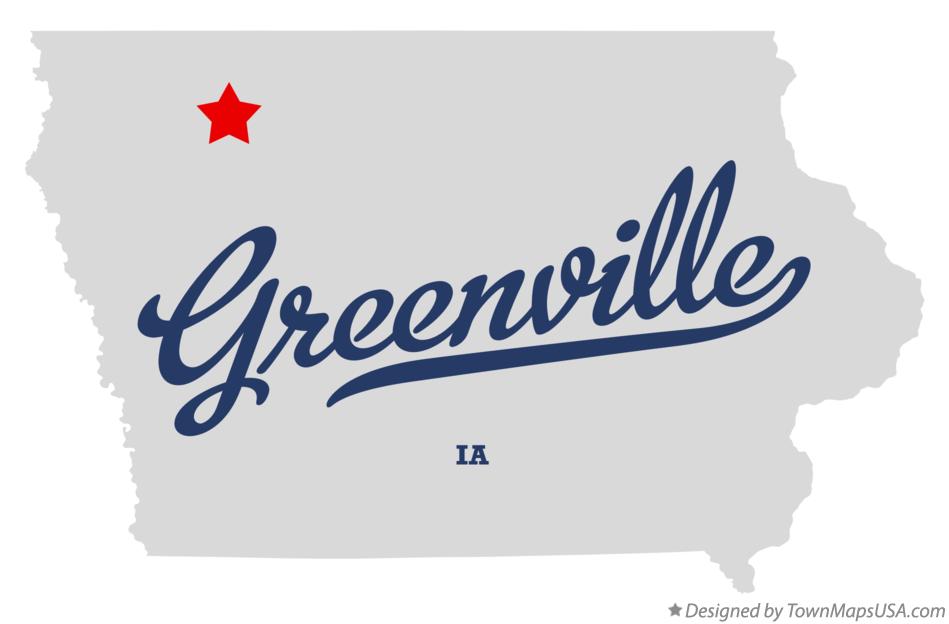 Map of Greenville Iowa IA