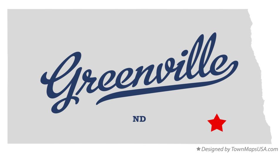 Map of Greenville North Dakota ND