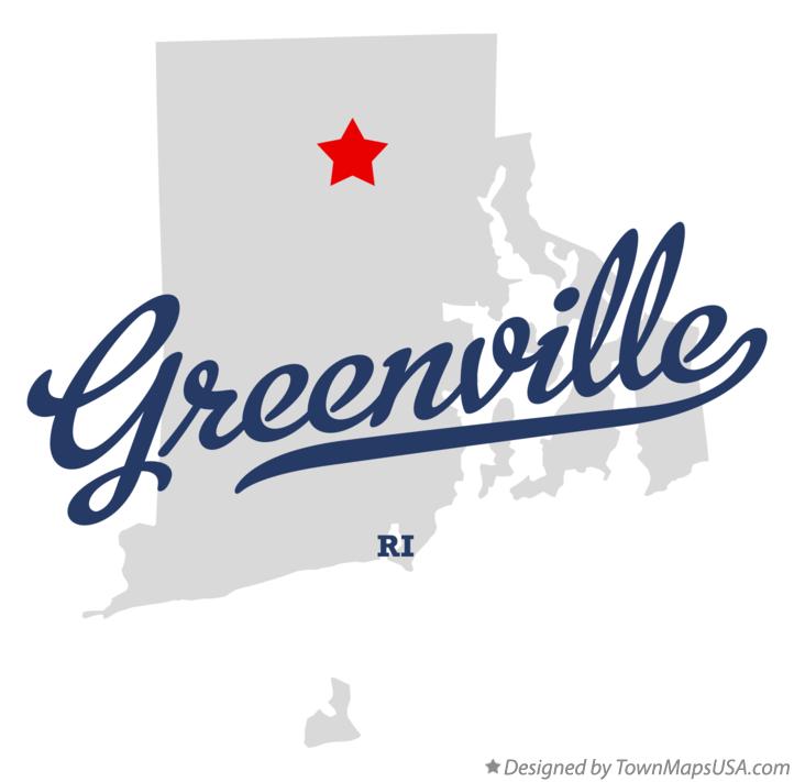 Map of Greenville Rhode Island RI