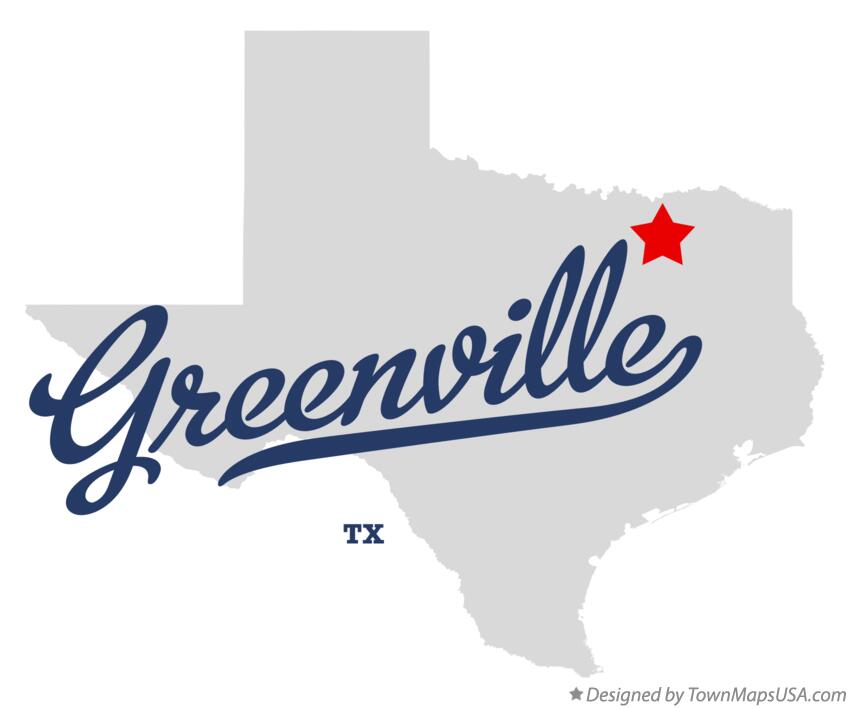 Map of Greenville Texas TX