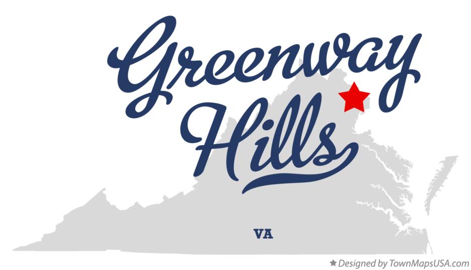 Map of Greenway Hills Virginia VA