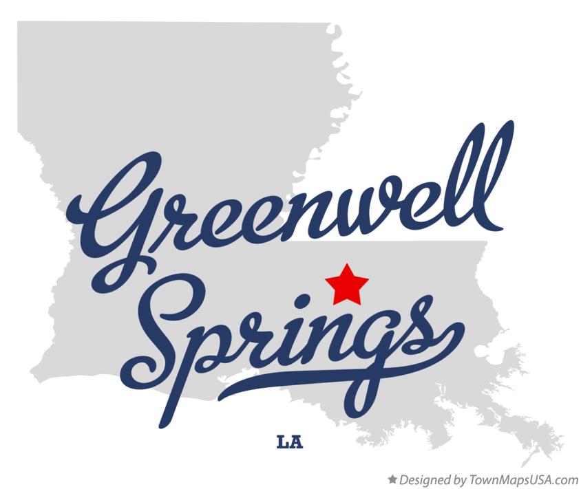 Map of Greenwell Springs Louisiana LA