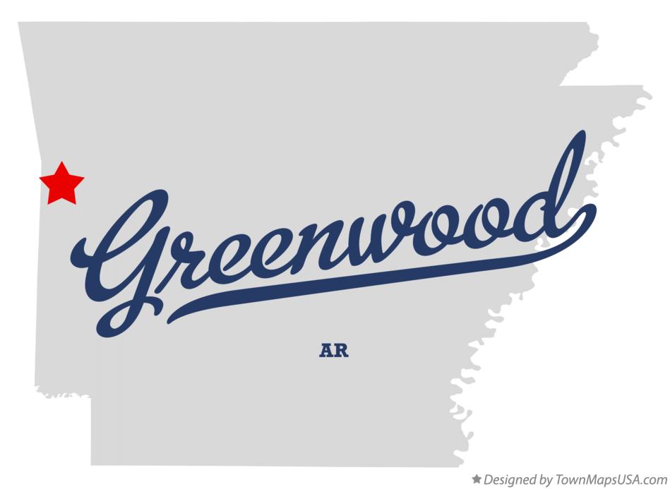 Map of Greenwood Arkansas AR