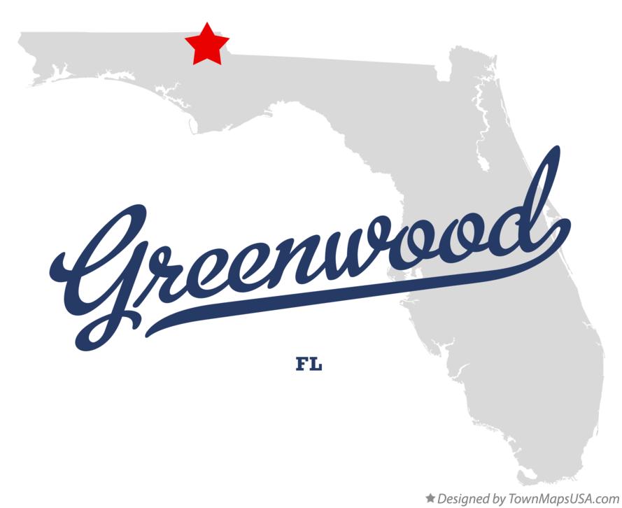 Map of Greenwood Florida FL