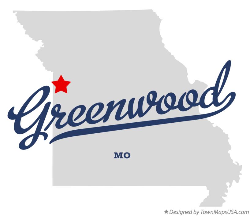 Map of Greenwood Missouri MO