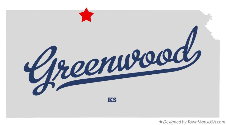 Map of Greenwood Kansas KS