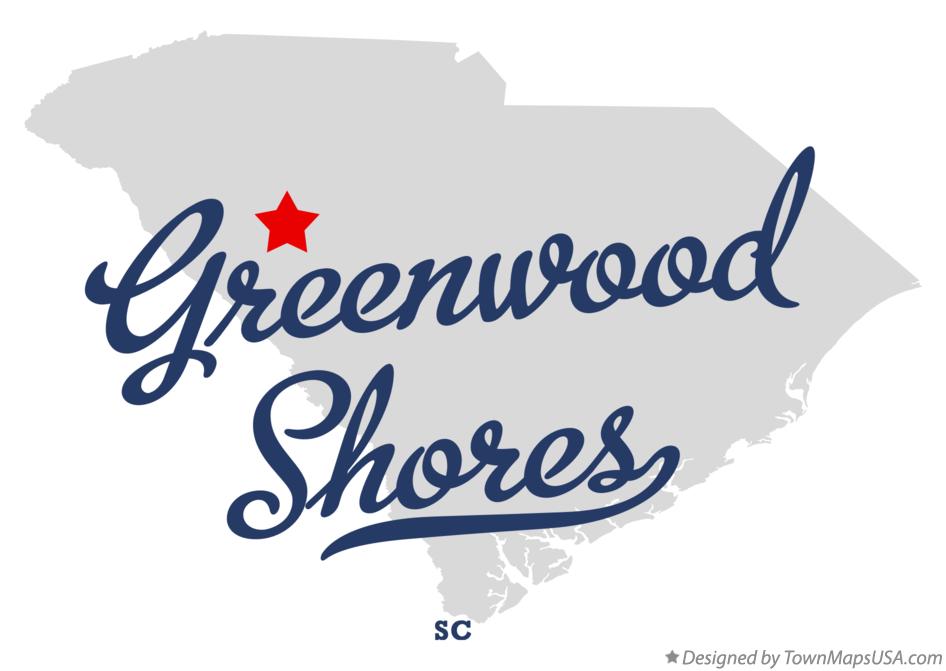 Map of Greenwood Shores South Carolina SC