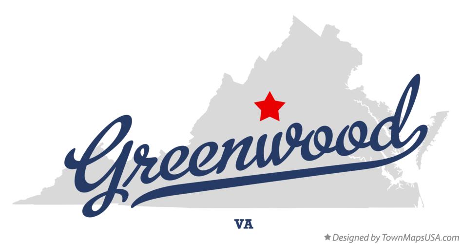 Map of Greenwood Virginia VA