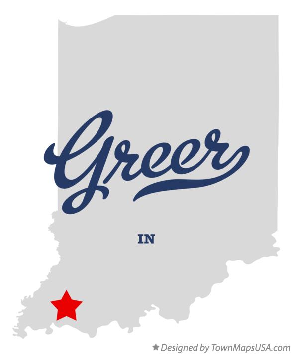 Map of Greer Indiana IN