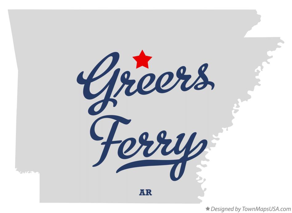 Map of Greers Ferry Arkansas AR