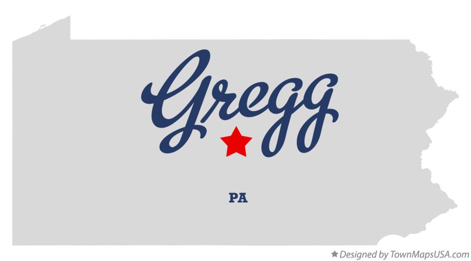 Map of Gregg Pennsylvania PA