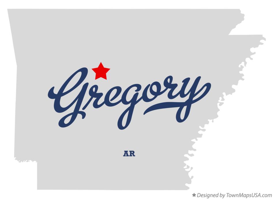Map of Gregory Arkansas AR