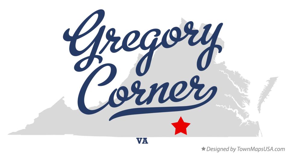 Map of Gregory Corner Virginia VA