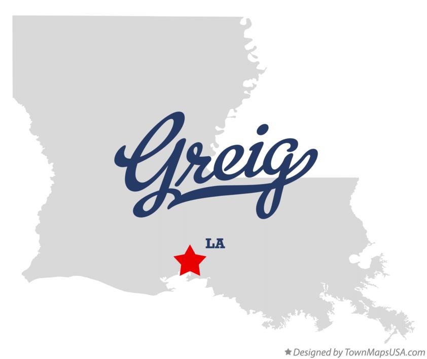 Map of Greig Louisiana LA