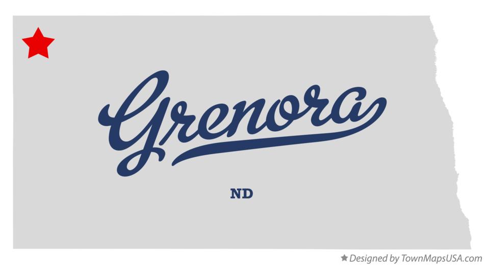 Map of Grenora North Dakota ND