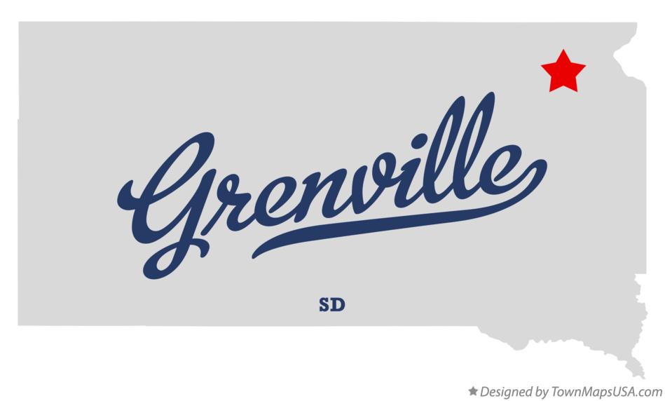 Map of Grenville South Dakota SD