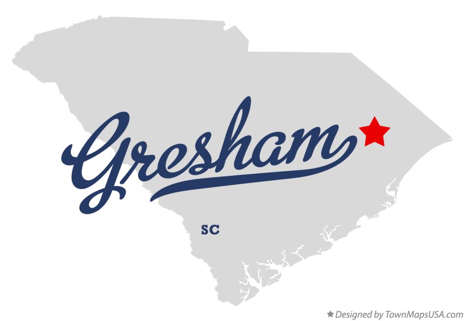 Map of Gresham South Carolina SC