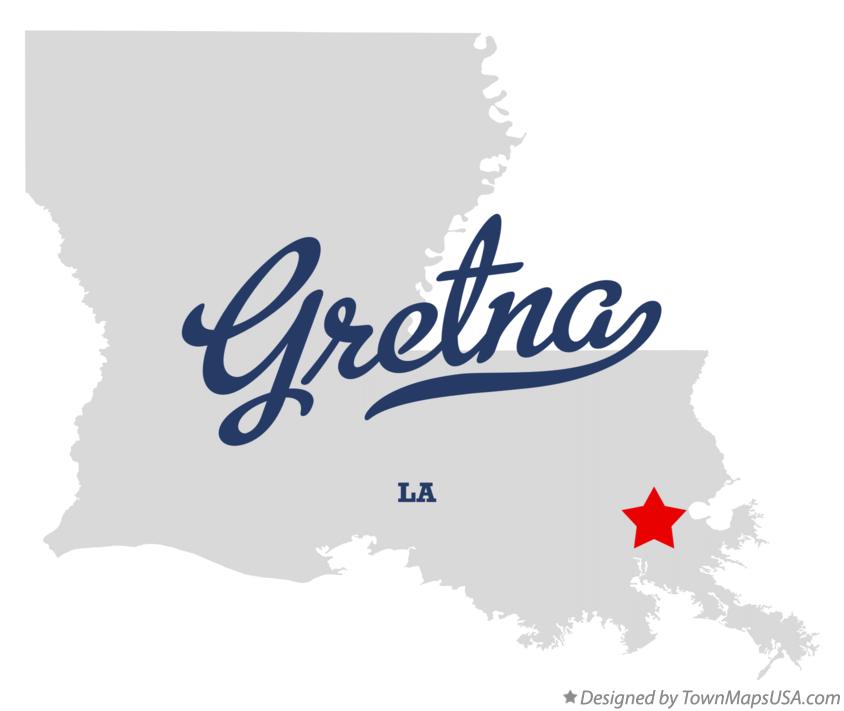 Map of Gretna Louisiana LA