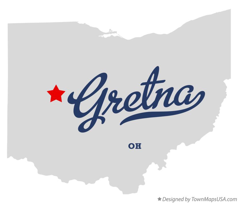 Map of Gretna Ohio OH