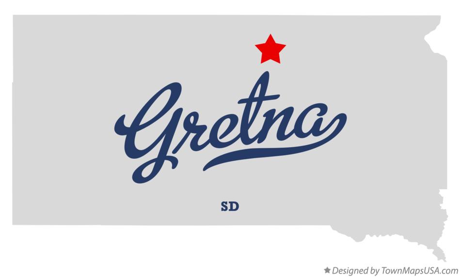 Map of Gretna South Dakota SD