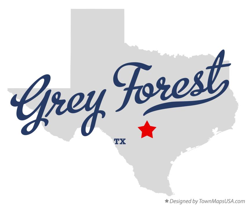 Map of Grey Forest Texas TX