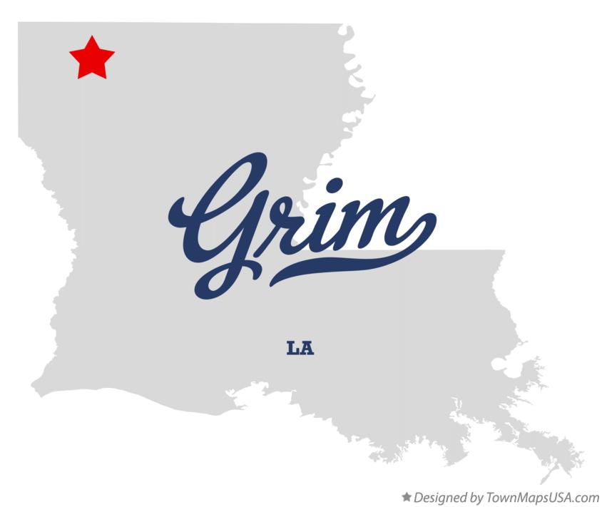 Map of Grim Louisiana LA