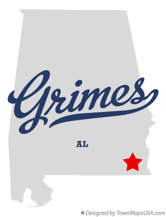 Map of Grimes Alabama AL