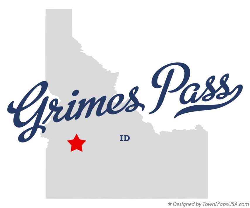 Map of Grimes Pass Idaho ID