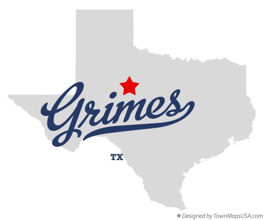 Map of Grimes Texas TX