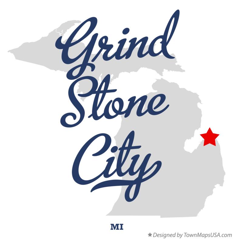 Map of Grind Stone City Michigan MI